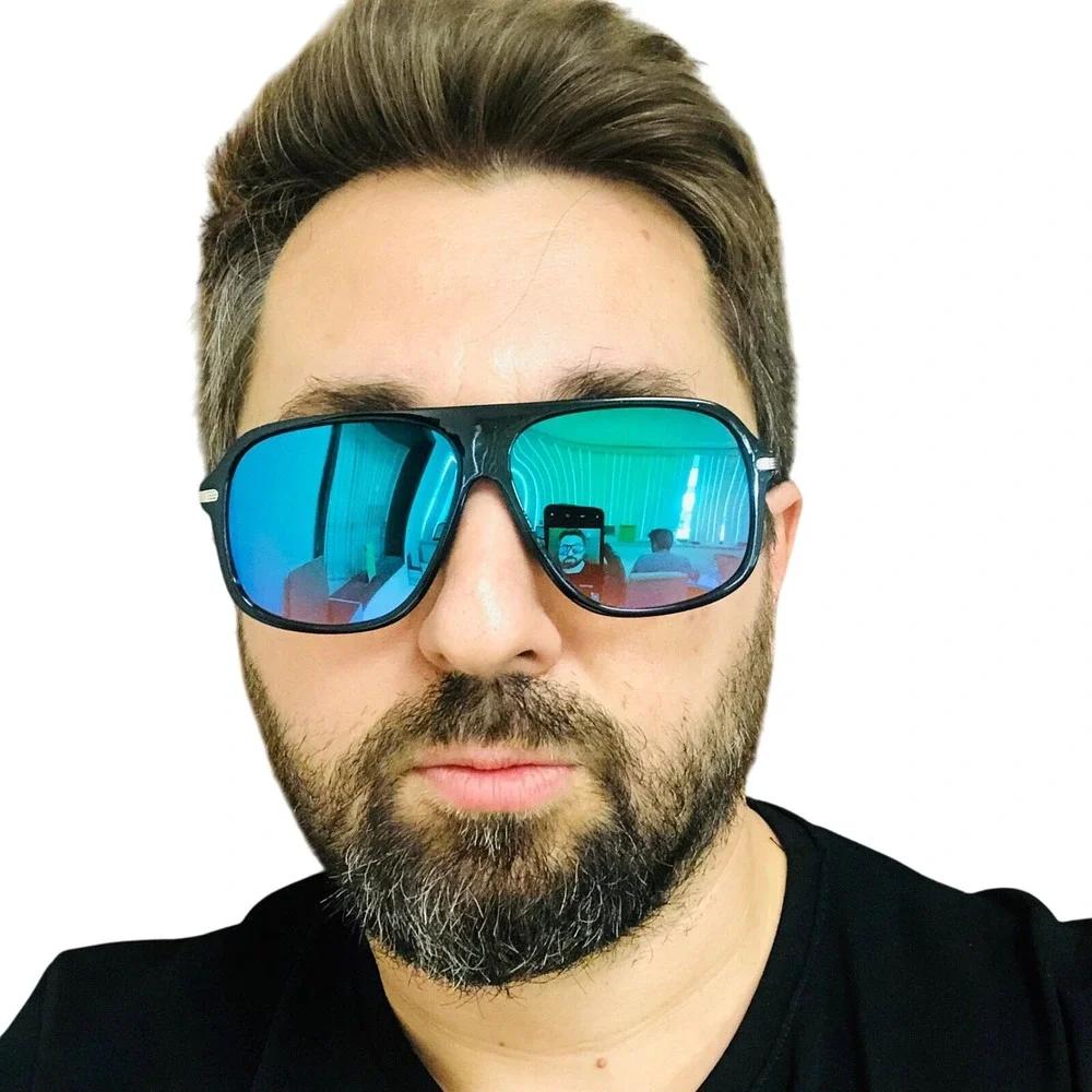Aviator Sunglasses Mirrored Lens Fashion Sun Glasses Men Outdoor UV Protection‎